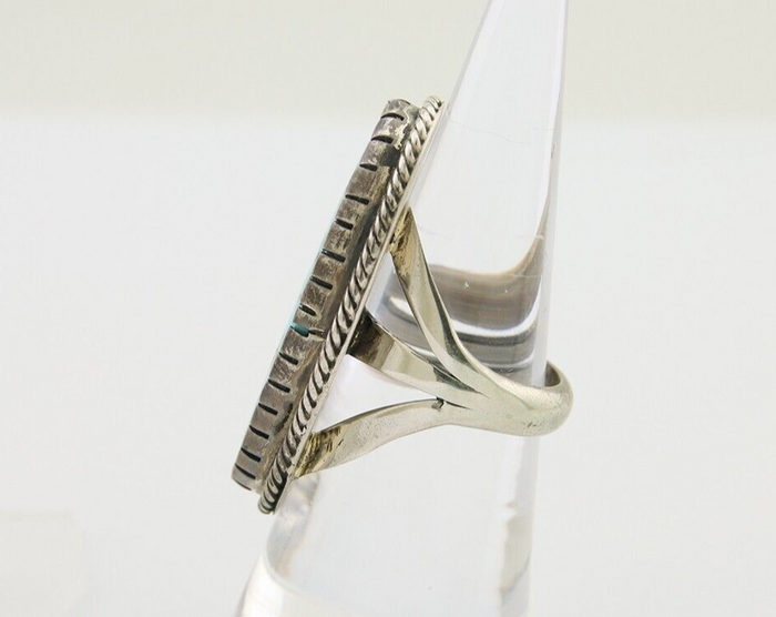 Navajo Ring 925 Silver Natural Blue Green Turquoise Fred Guerro C.80's