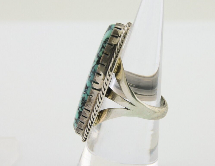 Navajo Ring 925 Silver Natural Blue Green Turquoise Fred Guerro C.80's