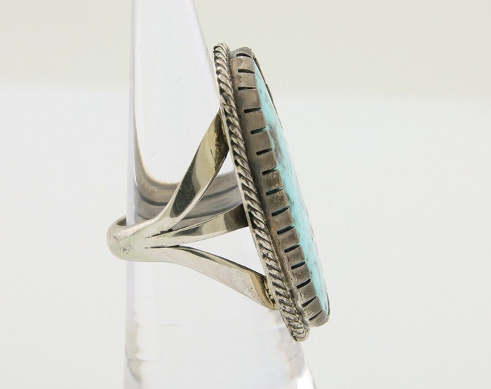 Navajo Ring 925 Silver Natural Blue Green Turquoise Fred Guerro C.80's