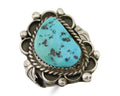 Navajo Ring 925 Silver Natural Blue Turquoise Native American Artist C.80's