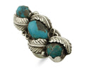 Navajo Ring 925 Silver Natural Blue Turquoise Native American Artist C.80's