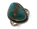 Navajo Ring 925 Silver Natural Blue Turquoise Native American Artist C.80's