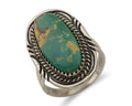 Navajo Ring 925 Silver Natural Blue Turquoise Native American Artist C.80's