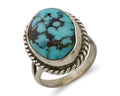 Navajo Ring 925 Silver Natural Blue Turquoise Native American Artist C.80's