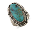 Navajo Ring 925 Silver Natural Blue Turquoise Native American Artist C.80's