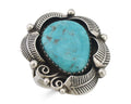 Navajo Ring 925 Silver Natural Blue Turquoise Native American Artist C.80's