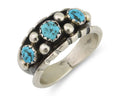 Navajo Ring 925 Silver Natural Blue Turquoise Native American Artist C.80's