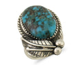 Navajo Ring 925 Silver Natural Blue Turquoise Native American Artist C.80's