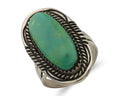 Navajo Ring 925 Silver Natural Blue Turquoise Native American Artist C.80's
