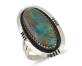 Navajo Ring 925 Silver Natural Blue Turquoise Native American Artist C.80's
