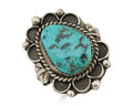 Navajo Ring 925 Silver Natural Blue Turquoise Native American Artist C.80's