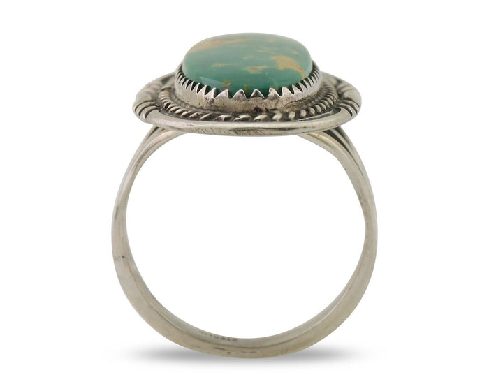 Navajo Ring 925 Silver Natural Blue Turquoise Native American Artist C.80's