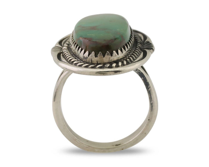 Navajo Ring 925 Silver Natural Blue Turquoise Native American Artist C.80's