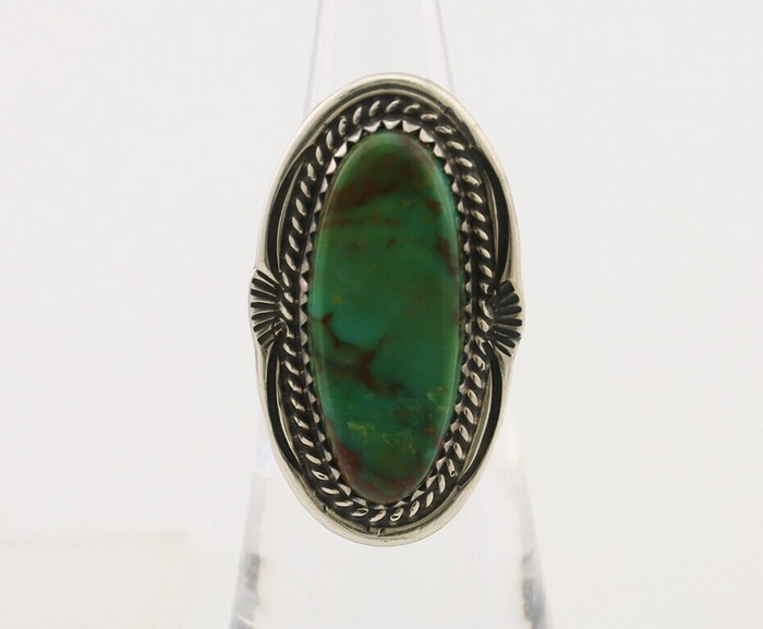 Navajo Ring 925 Silver Natural Blue Turquoise Native American Artist C.80's