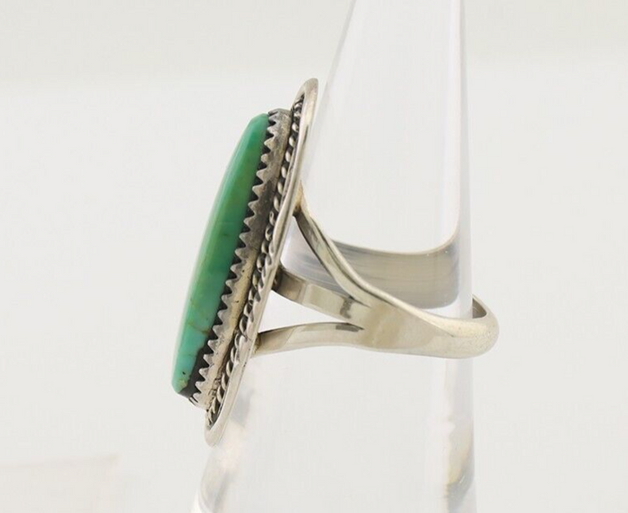 Navajo Ring 925 Silver Natural Blue Turquoise Native American Artist C.80's