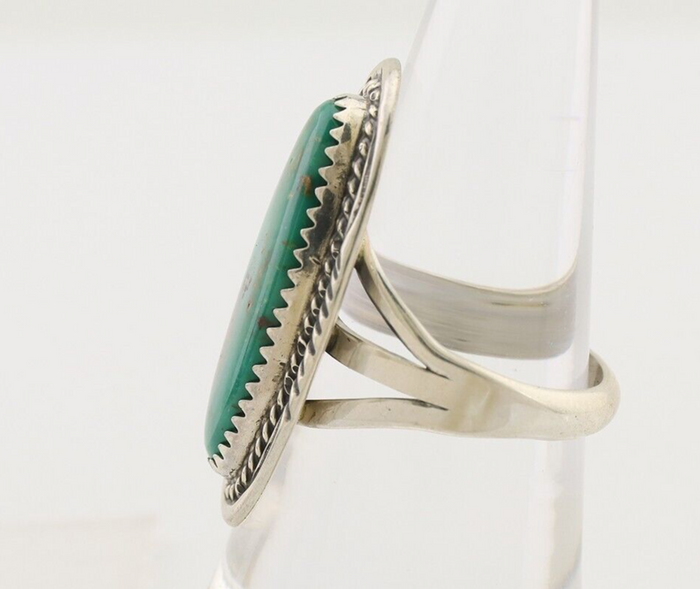 Navajo Ring 925 Silver Natural Blue Turquoise Native American Artist C.80's