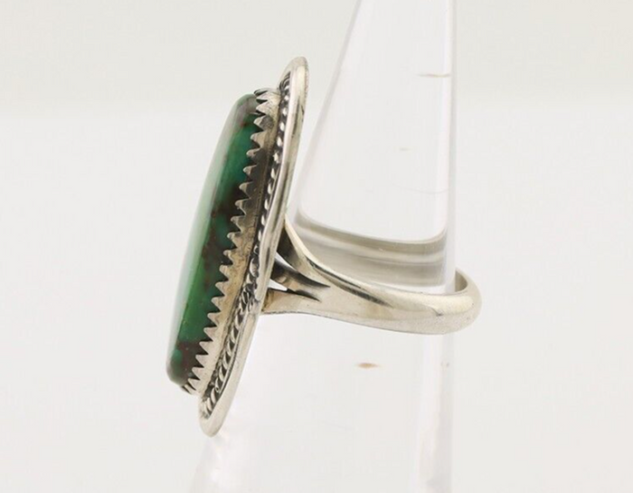 Navajo Ring 925 Silver Natural Blue Turquoise Native American Artist C.80's