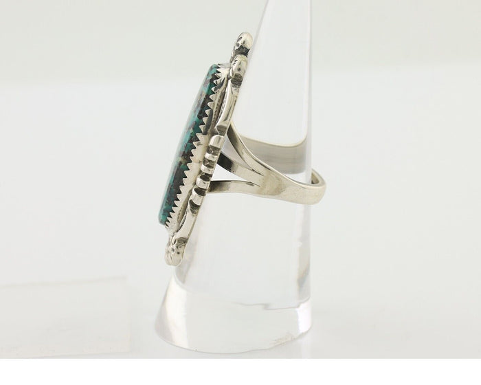 Navajo Ring 925 Silver Natural Blue Turquoise Native American Artist C.80's