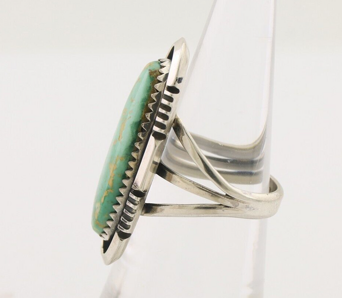 Navajo Ring 925 Silver Natural Blue Turquoise Native American Artist C.80's