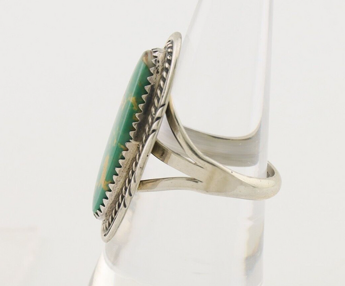 Navajo Ring 925 Silver Natural Blue Turquoise Native American Artist C.80's