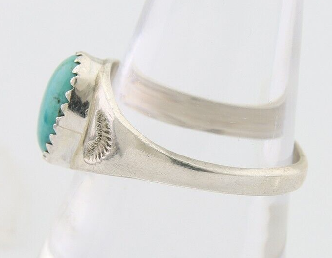 Navajo Ring 925 Silver Natural Blue Turquoise Native American Artist C.80's
