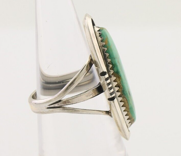 Navajo Ring 925 Silver Natural Blue Turquoise Native American Artist C.80's