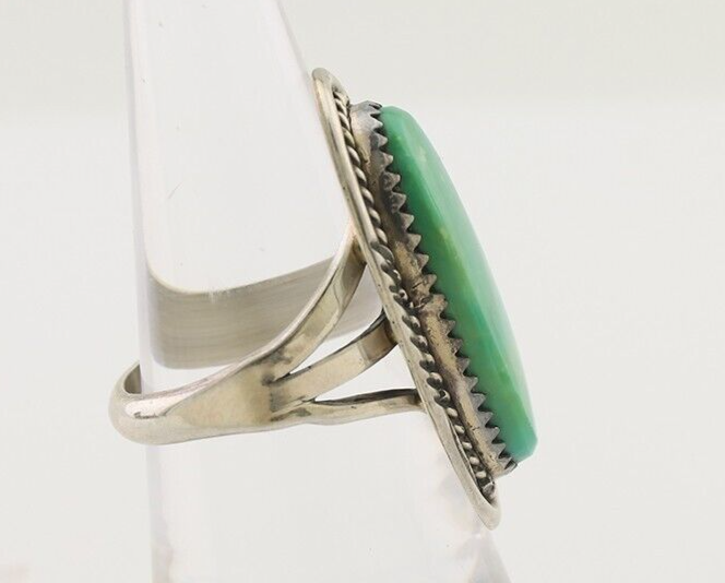 Navajo Ring 925 Silver Natural Blue Turquoise Native American Artist C.80's