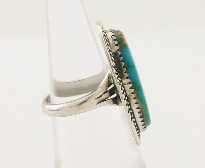 Navajo Ring 925 Silver Natural Blue Turquoise Native American Artist C.80's