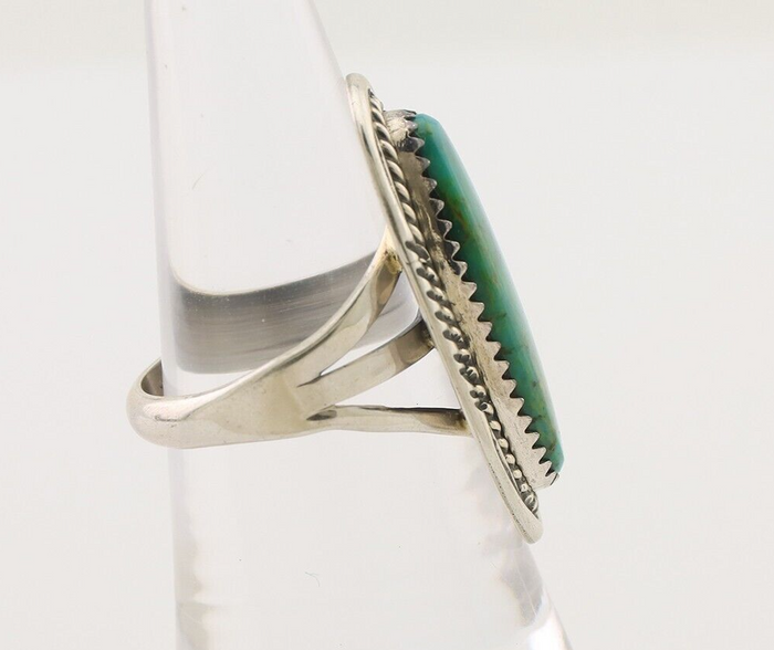 Navajo Ring 925 Silver Natural Blue Turquoise Native American Artist C.80's