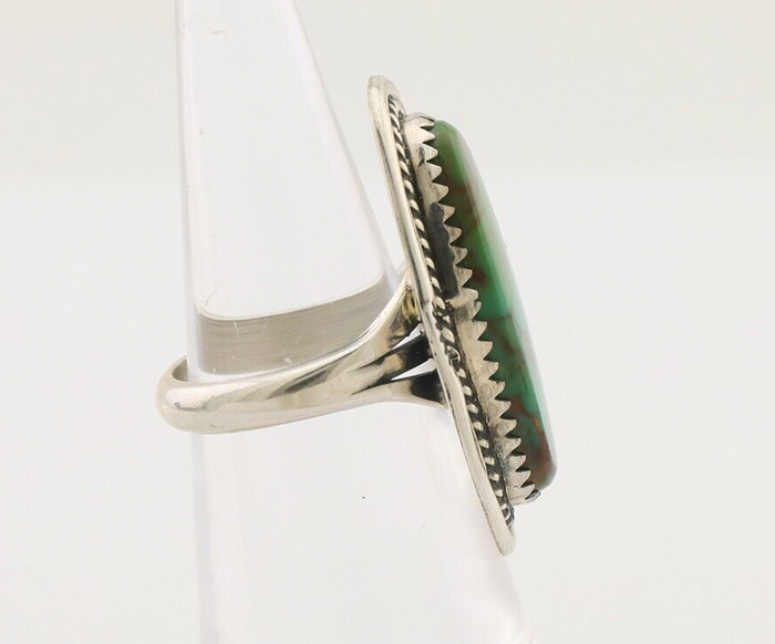 Navajo Ring 925 Silver Natural Blue Turquoise Native American Artist C.80's