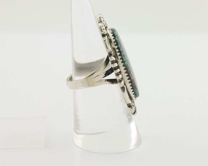 Navajo Ring 925 Silver Natural Blue Turquoise Native American Artist C.80's