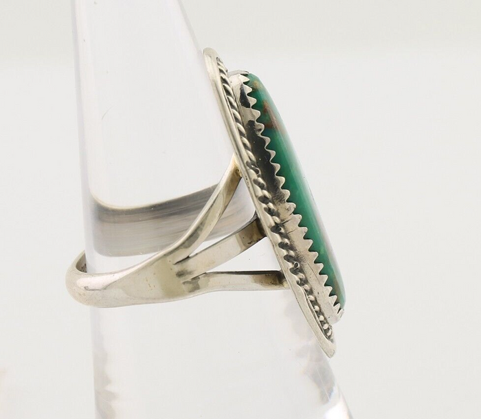 Navajo Ring 925 Silver Natural Blue Turquoise Native American Artist C.80's