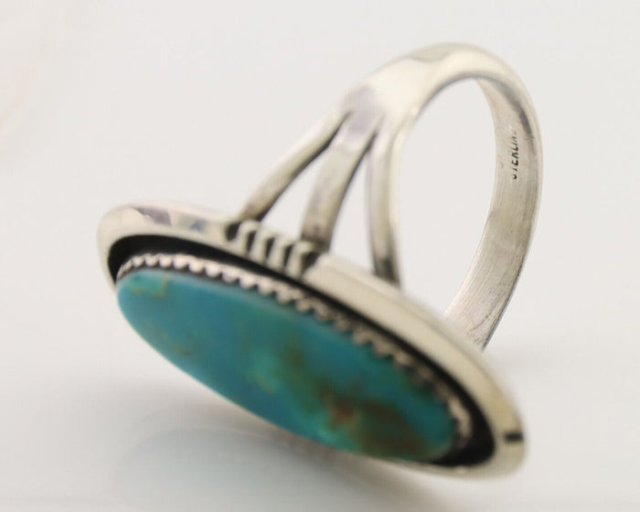 Navajo Ring 925 Silver Natural Blue Turquoise Native American Artist C.80's