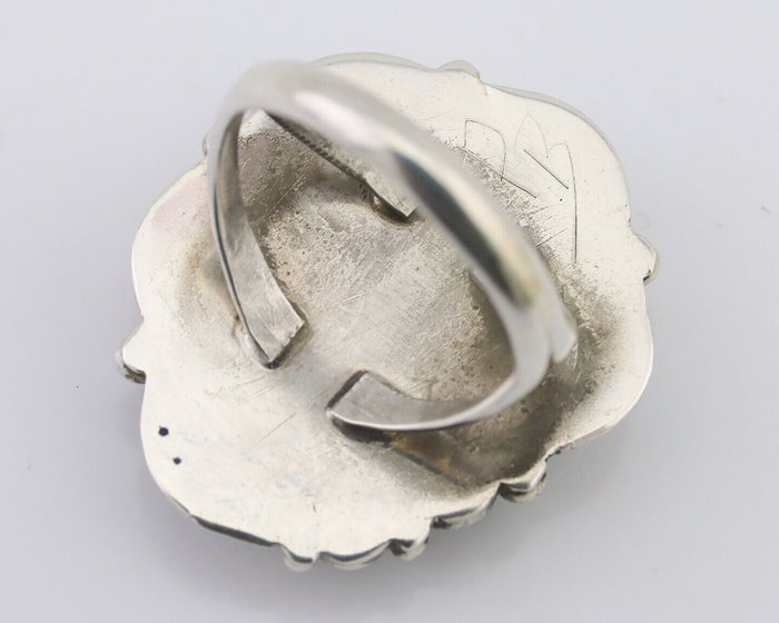 Navajo Ring 925 Silver Natural Blue Turquoise Native American Artist C.80's