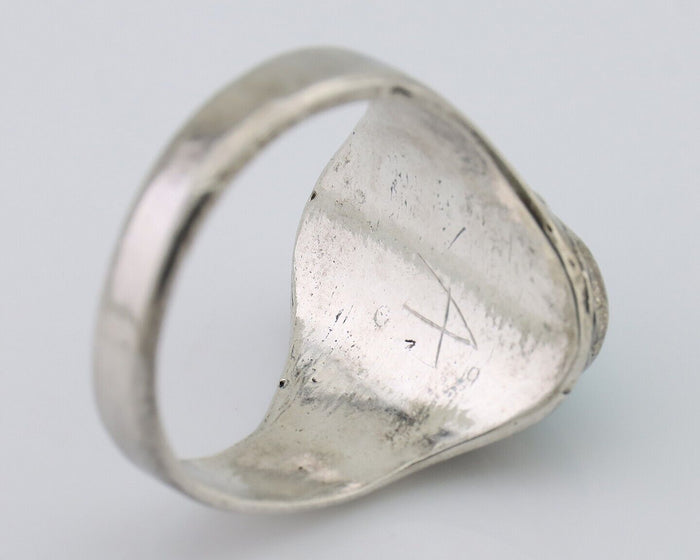Navajo Ring 925 Silver Natural Blue Turquoise Native American Artist C.80's
