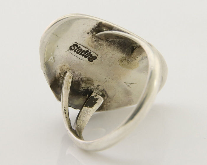 Navajo Ring 925 Silver Natural Blue Turquoise Native American Artist C.80's