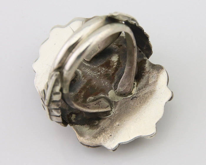 Navajo Ring 925 Silver Natural Blue Turquoise Native American Artist C.80's