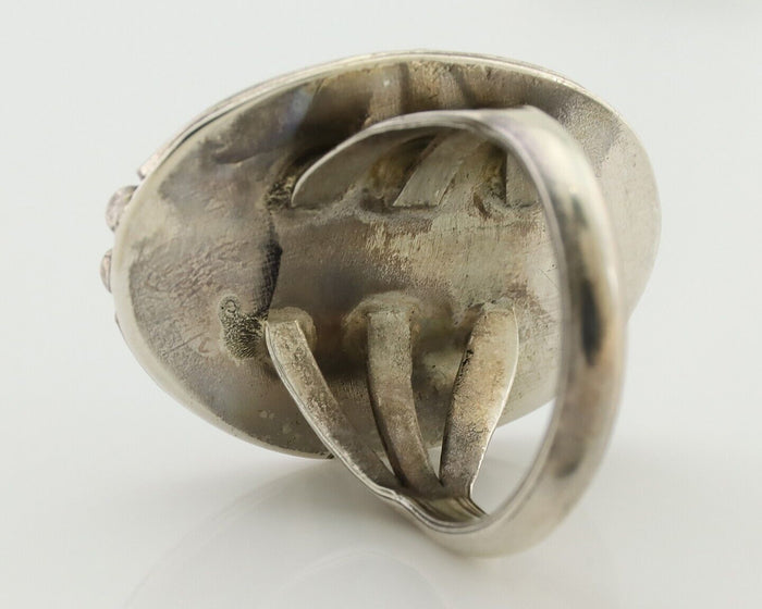 Navajo Ring 925 Silver Natural Blue Turquoise Native American Artist C.80's
