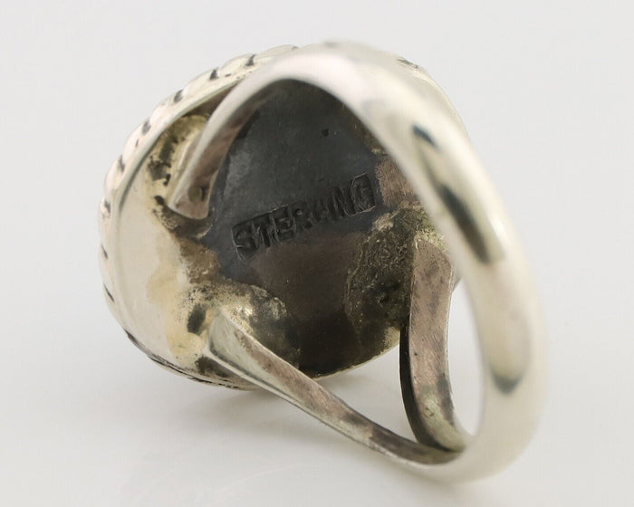 Navajo Ring 925 Silver Natural Blue Turquoise Native American Artist C.80's