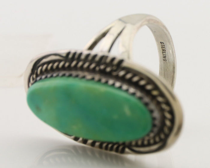 Navajo Ring 925 Silver Natural Blue Turquoise Native American Artist C.80's