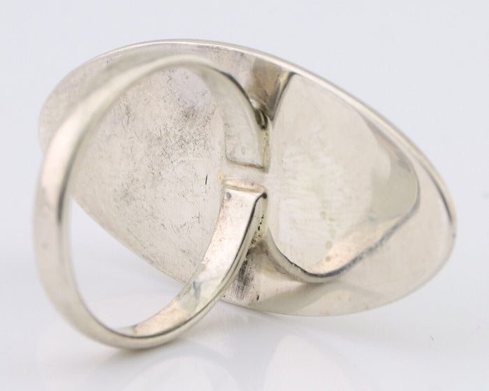 Navajo Ring 925 Silver Natural Blue Turquoise Native American Artist C.80's