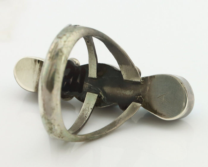 Navajo Ring 925 Silver Natural Blue Turquoise Native American Artist C.80's