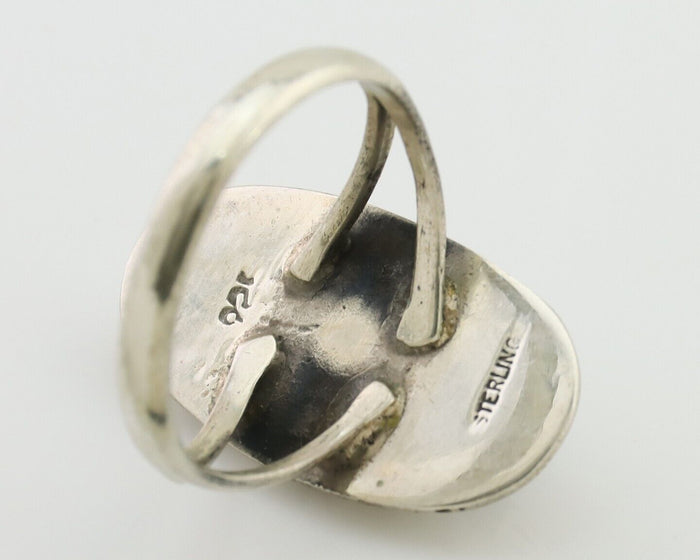 Navajo Ring 925 Silver Natural Blue Turquoise Native American Artist C.80's