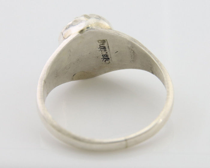 Navajo Ring 925 Silver Natural Blue Turquoise Native American Artist C.80's
