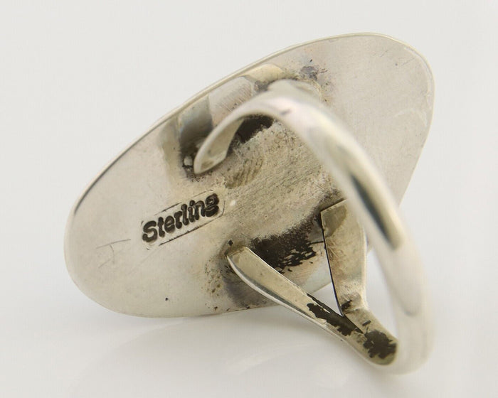 Navajo Ring 925 Silver Natural Blue Turquoise Native American Artist C.80's