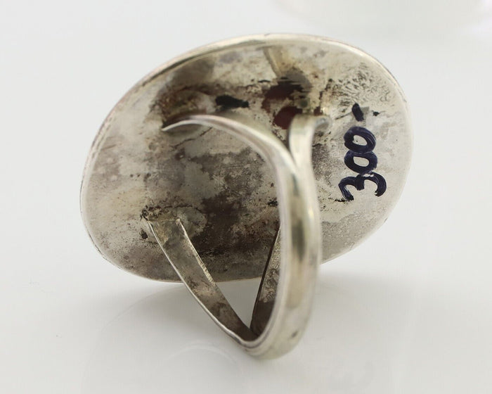 Navajo Ring 925 Silver Natural Blue Turquoise Native American Artist C.80's