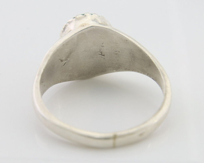 Navajo Ring 925 Silver Natural Blue Turquoise Native American Artist C.80's