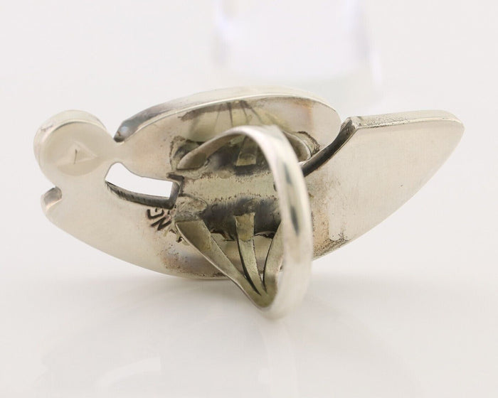 Navajo Ring 925 Silver Natural Blue Turquoise Native American Artist C.80's
