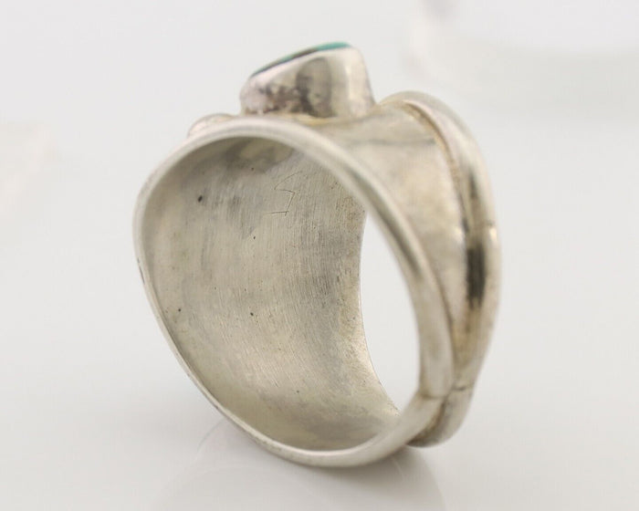 Navajo Ring 925 Silver Natural Blue Turquoise Native American Artist C.80's