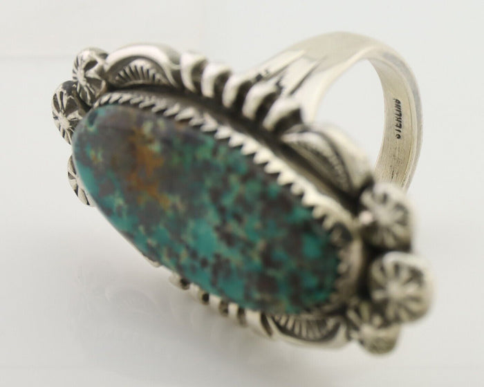 Navajo Ring 925 Silver Natural Blue Turquoise Native American Artist C.80's